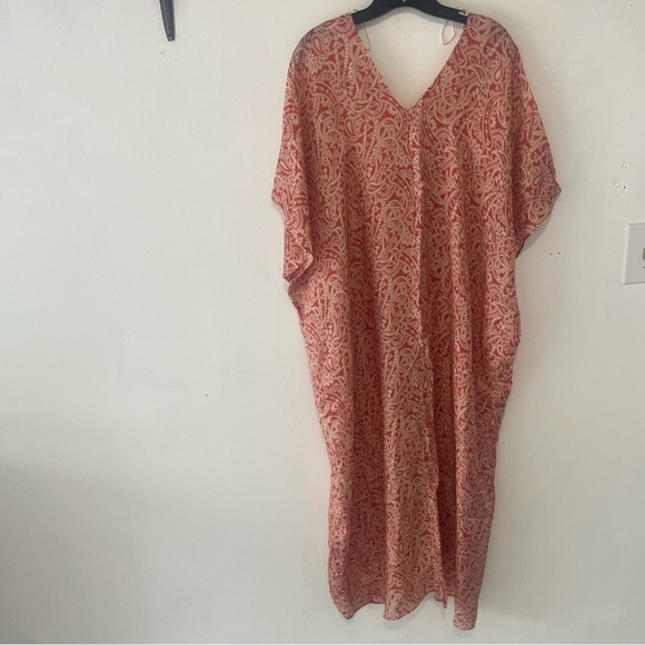 Zara Paisley Print V-neck Dolman Tunic Kaftan Dress Summer Beach 37252 - Picture 6 of 14